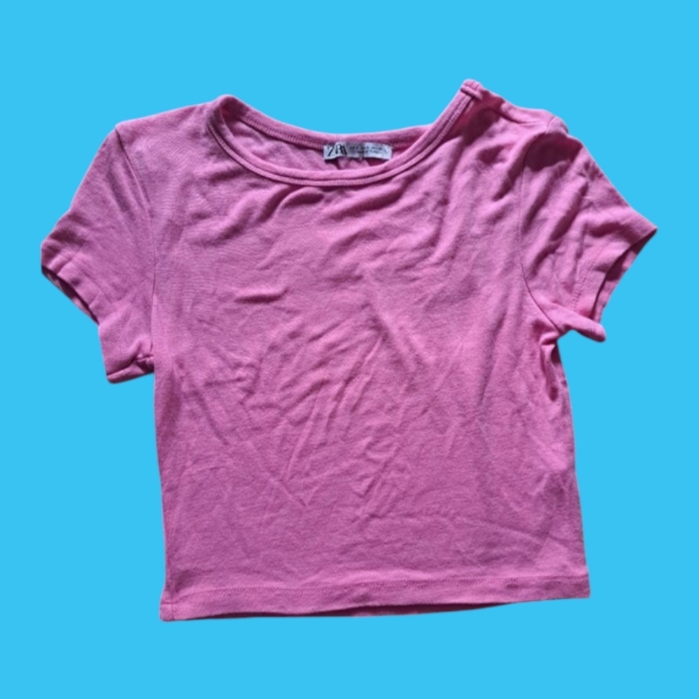 ZARA Pink Crop Top Women's Size Small